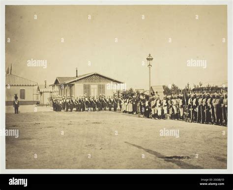 Light Infantry Soldiers Camp de Châlons 1857 Albumen print from the