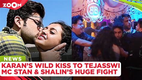 Karan Kundrras Wild Kiss To Tejasswi Prakash Mc Stan Runs To Hit