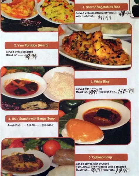 Mama Osas African Restaurant Menu - Urbanspoon/Zomato