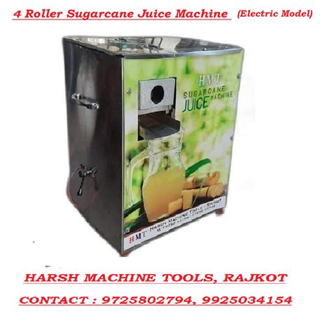 Automatic Commercial Sugarcane Juice Machine 4 ROLLER For Electric