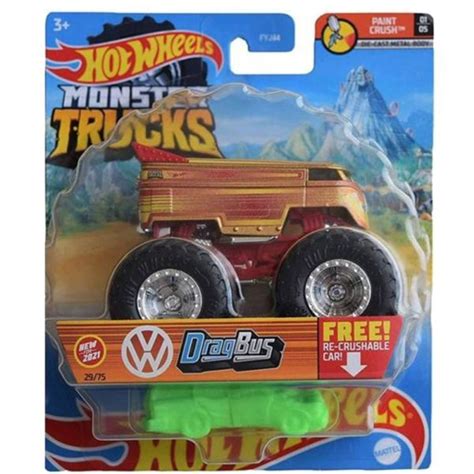 Hot Wheels Monster Trucks Kisaut Dragbus Piros Gyerekaj Nd K