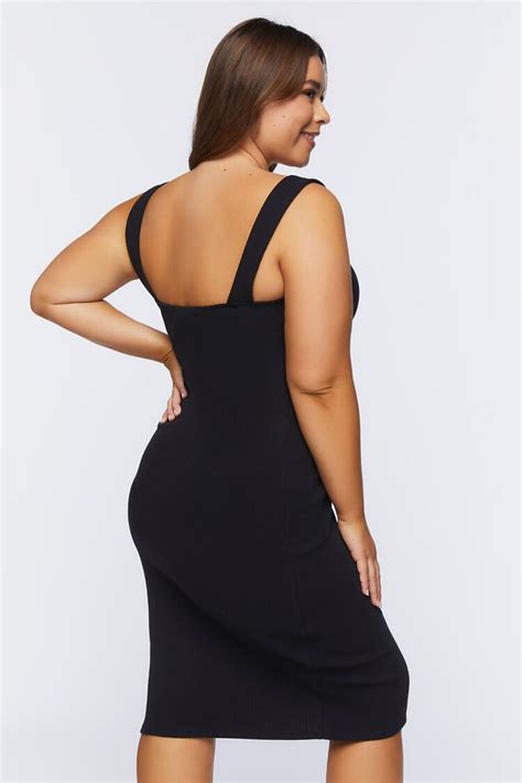 Plus Size Bodycon Slit Dress