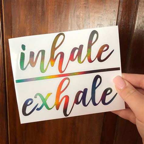 Inhale Exhale Sticker Inhale Exhale Decal Namaste Car Window Etsy Israel