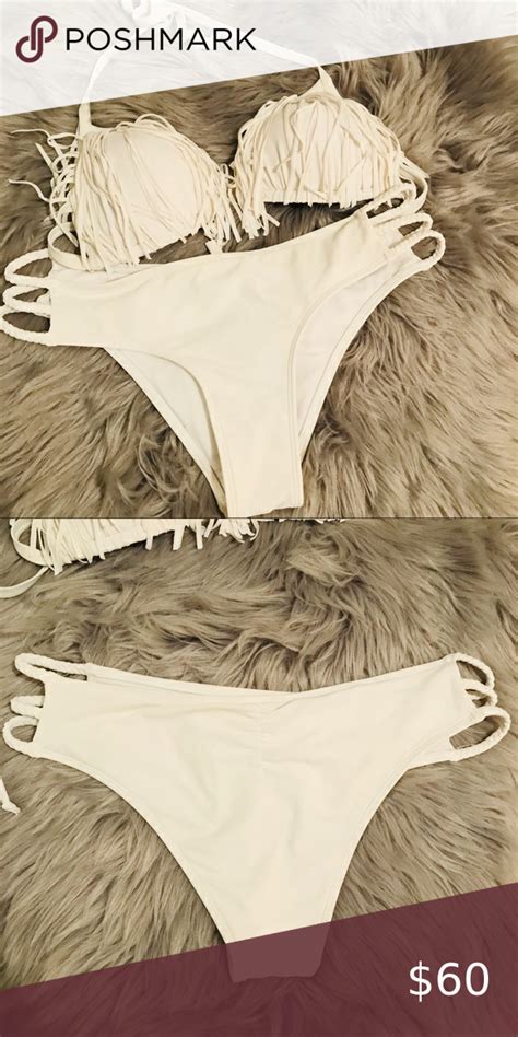 White Fringe Bikini Top Cheeky Swim Bottom Artofit
