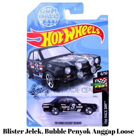 Jual Hot Wheels Ford Escort RS Hitam Blister Jelek Bubble Penyok Shopee Indonesia