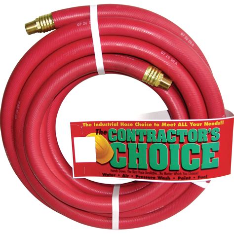 Industrial Red Rubber Hose In X Ft In Npt Fittings