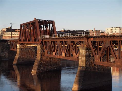 Train Bridge Crossing The Merrimack River In Haverhill Ma Ken