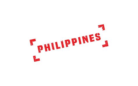 PHILIPPINES Stamp Rubber With Grunge Style On White Background 18860243