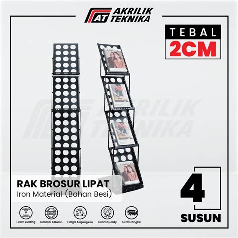 Jual Rak Brosur Display Majalah Susun Lipat Besi Shopee Indonesia