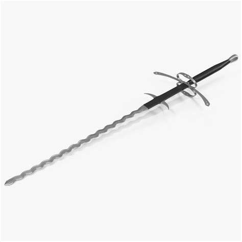 3d German Landsknecht Flamberge Sword Model