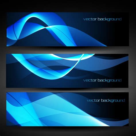 vector blue abstract banner set 1 219223 Vector Art at Vecteezy