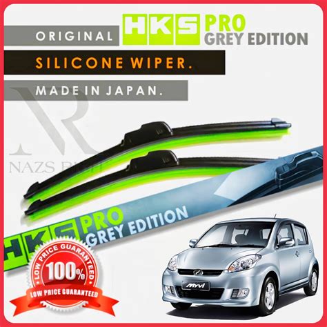 Perodua Myvi Wiper Silicone Original HKS 1 Pair Size 20 16 Made In