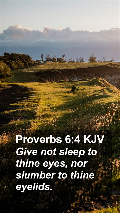 Proverbs Kjv Mobile Phone Wallpaper Give Not Sleep To Thine Eyes