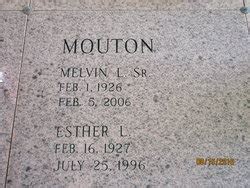 Esther LeBlanc Mouton 1927 1996 Mémorial Find a Grave