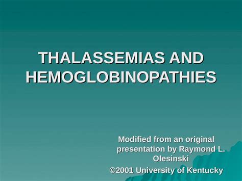 Ppt Thalassemia And Hemoglobinopathy Dokumentips