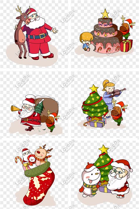 Christmas Holiday Festival Gift Collection Cartoon Illustration ...