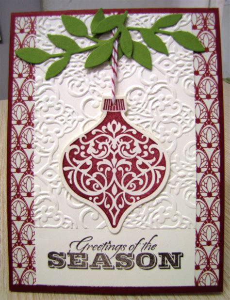 Sharons Stamping Snippets Ornament Keepsake Christmas Card