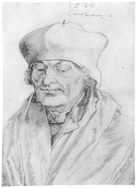 Portrait of Erasmus of Rotterdam, 1520 - Albrecht Durer - WikiArt.org