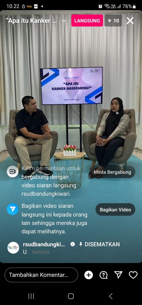 Ig Live Obrolan Kiwari Topik Apa Itu Kanker Nasofaring Perhati Kl