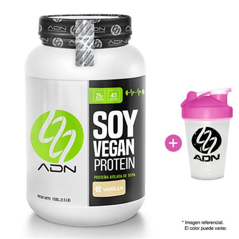 Ripley PROTEÍNA ADN SOY VEGAN PROTEIN 1 5KG VAINILLA SHAKER