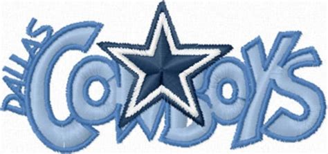 Photo Of Dallas Cowboys Football Machine Embroidery Design In 4 Sizes