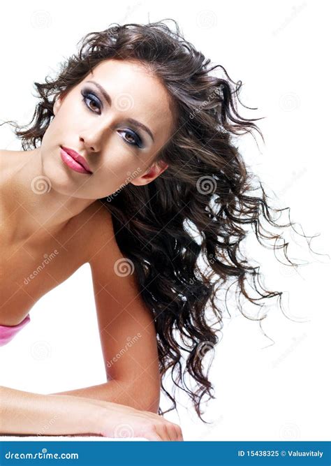 Fronte Di Bella Donna Del Brunette Immagine Stock Immagine Di Faccia Ragazza 15438325