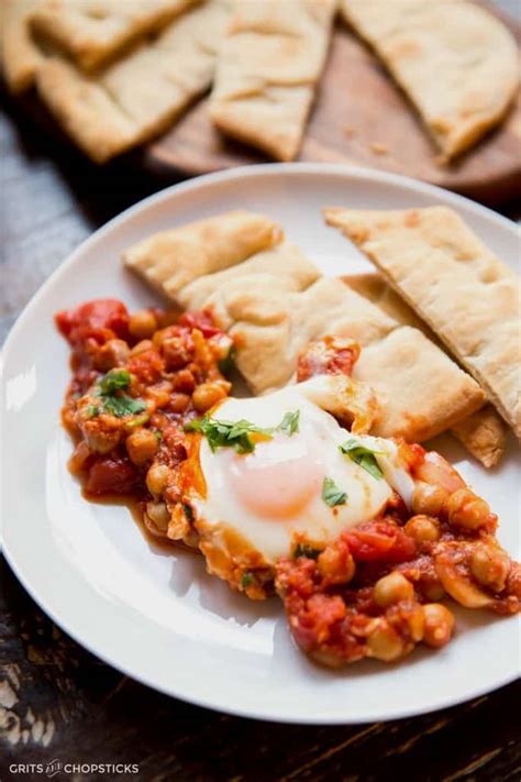 Poached Eggs In Tomatoes Grits And Chopsticks