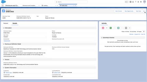 Divulgación y cumplimiento en Net Zero Cloud EGA Futura