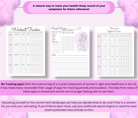 Cycle Syncing Bundle Printable Period Tracker Workout Planner