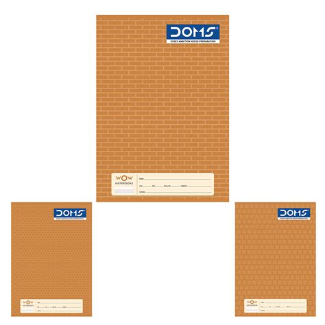 Doms Single Line Notebookbrown Series 27x17 124 Pages Doms