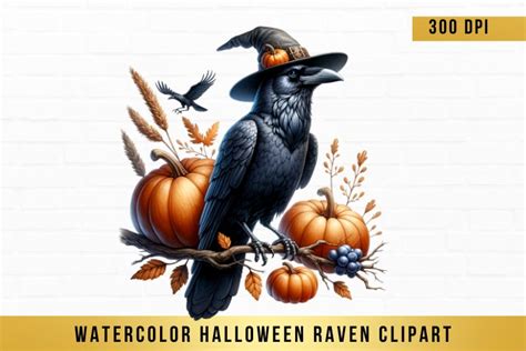 Ravens Watercolor Clipart Sublimation Graphics Png