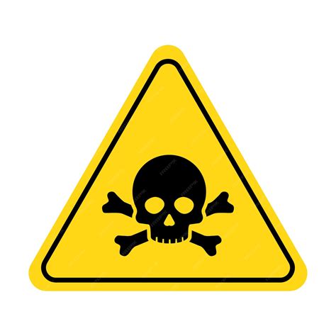 Premium Vector Danger Toxic Sign Skull Icon Warning Skull Symbol