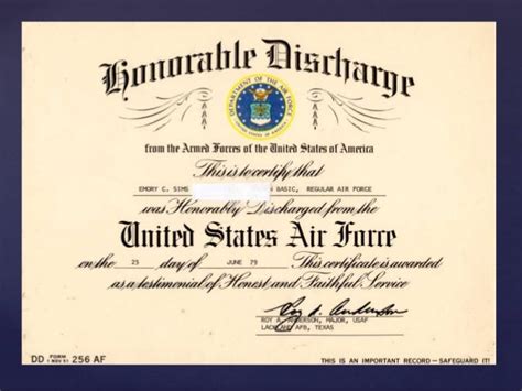 Honorable Discharge and Form DD - 214