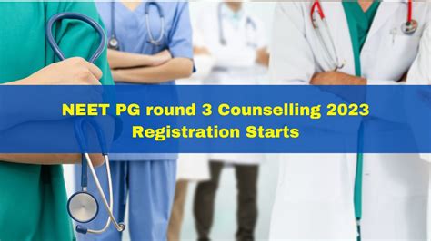 Neet Pg Round 3 Counselling 2023 Registration Starts Today At Mcc Nic