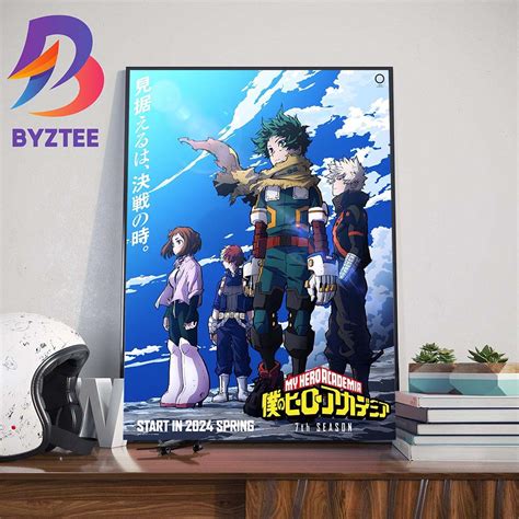 Official Poster For My Hero Academia Season 7 Releasing In 2024 Spring Wall Decor Poster Canvas ...