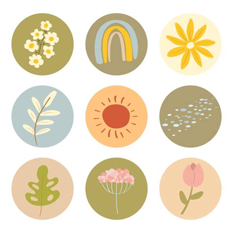 Instagram Highlights cover icons.white background. vector, illustration ...