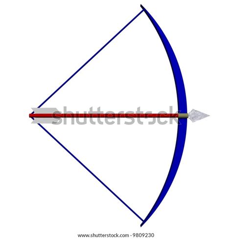 Perfect Traditional Bow Arrow Isolated On Stock Illustration 9809230