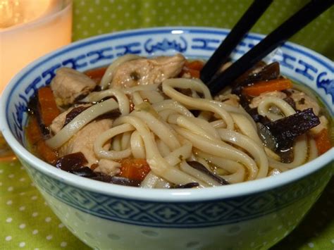 Soupe Au Poulet Et Nouilles Udon Cuisimiam