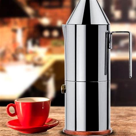 Espresso Coffee Maker 300ml La Conica Steel Officina Alessi