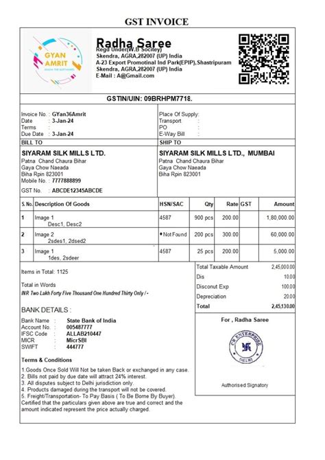 Invoice Custamization Template Gyanamrit Tally Tdl Store