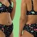 High Waisted Space Bikini Plus Sizes Recycled Material Aliens Etsy
