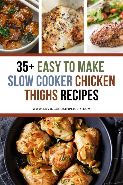 35 Easy To Make Amazing Slow Cooker Chicken Thighs Recipes In 2024 Slow Cooker Chicken Thighs