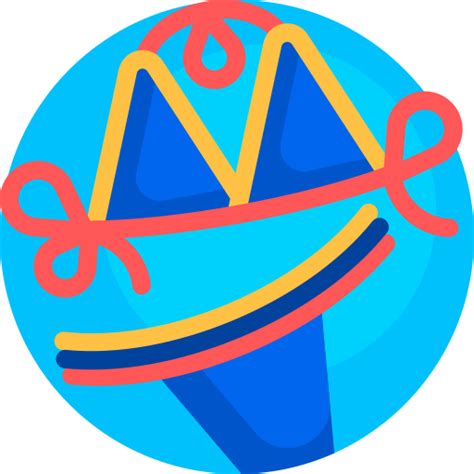 Icono De Bikini Detailed Flat Circular Flat