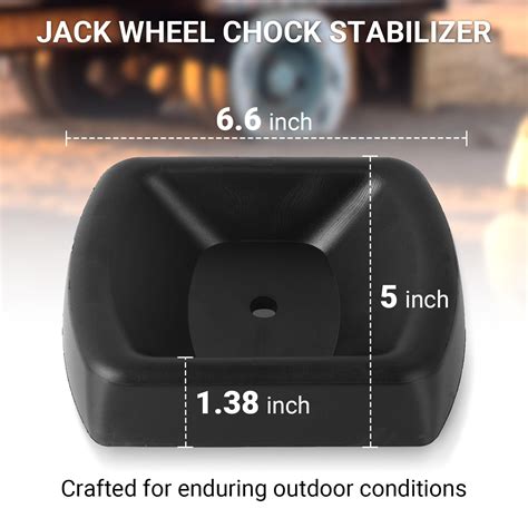 Jack Wheel Chock Stabilizer Heavy Duty Rubber Dual