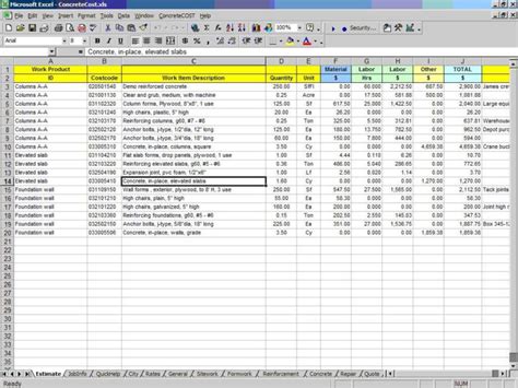 Material Takeoff Spreadsheet Intended For Quantity Takeoff Excel ...