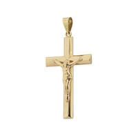 Cruz Oro Bicolor Quilates Hombre Cristo Inri Mm