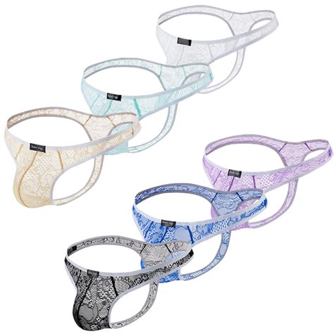 Men S Sexy Underwear Transparent Perspective Shorts Hot Lip Print Panties Sexual Underwear Lace