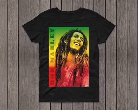 Bob Marley Tshirt Reggae Multi Coloured Face Jamaica Sold By Uran D