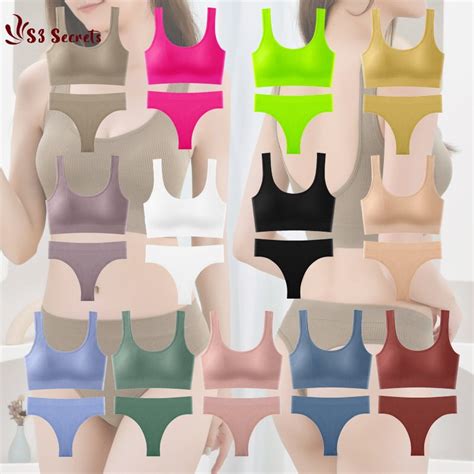 French Style Bra Set Seamless Bra Panties Brassiere Lingerie Sexy Push Up Crop Top Soft