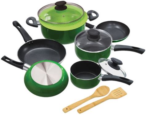 **Oke Ecolution Elements 12-Piece Cookware Set, Green | adengeredetis